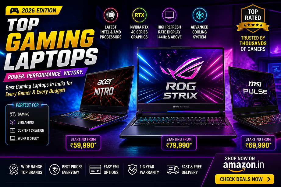 Best Gaming Gear in India (2026) – Laptops, Monitors, Mouse & More