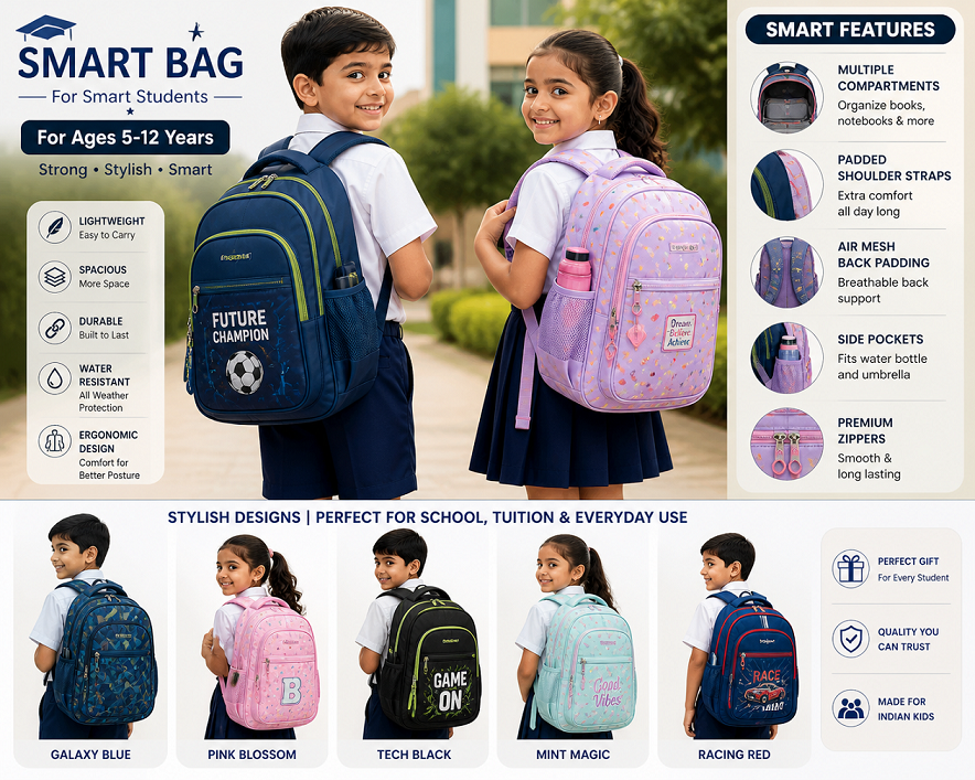 Best School Bags in India 2026 – Durable, Stylish & Affordable